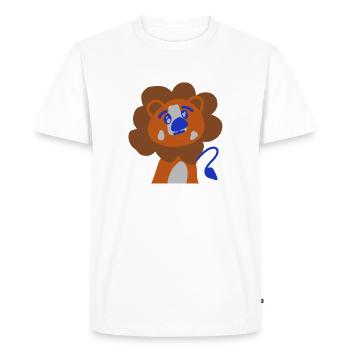 lion mignon - T-shirt Premium bio Homme - blanc - Devant - Nico (187cm)