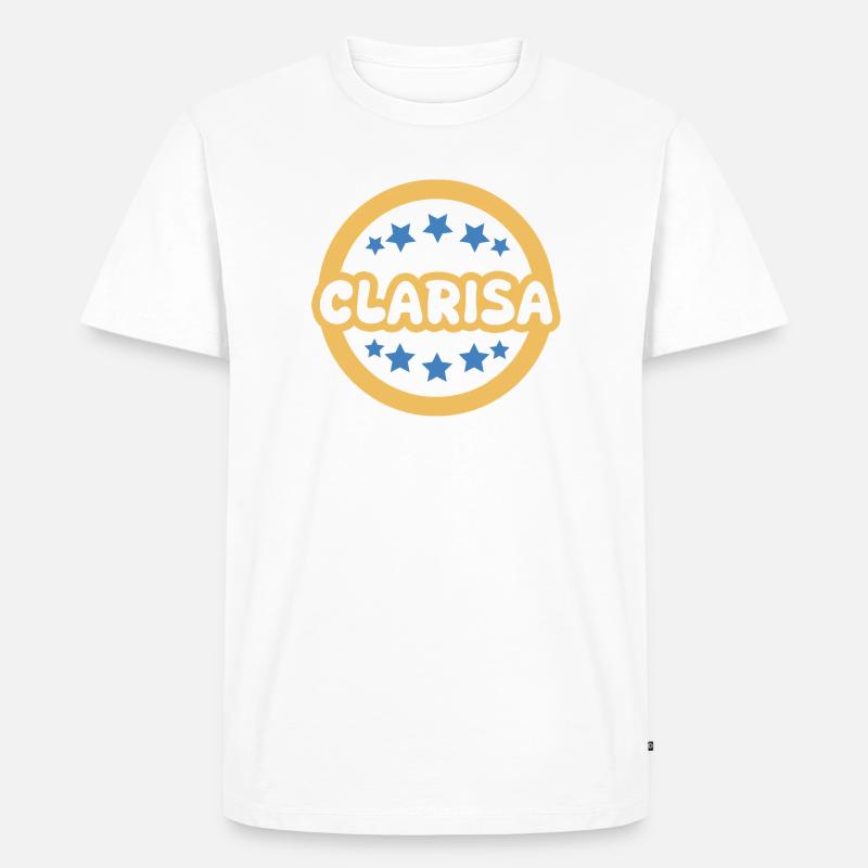 Clarisa als Geschenk - Männer Premium Bio T-Shirt - Weiß