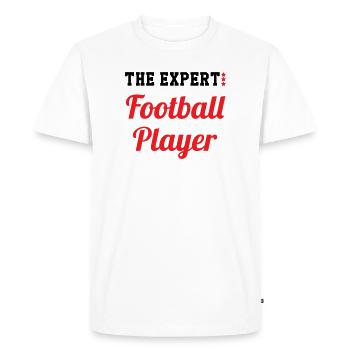Expert Football Player: The Master of the Field - Men's Premium Organic T-Shirt - white - Front - Nico (187cm)