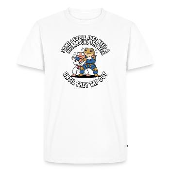 Certaines personnes ont juste besoin d’un câlin - T-shirt Premium bio Homme - blanc - Devant - Nico (187cm)