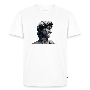Ne réfléchissez pas trop à Graffiti - David - T-shirt Premium bio Homme - blanc - Devant - Nico (187cm)