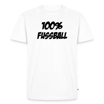 100% Football : Le Design des Vrais Passionnés - T-shirt Premium bio Homme - blanc - Devant - Nico (187cm)