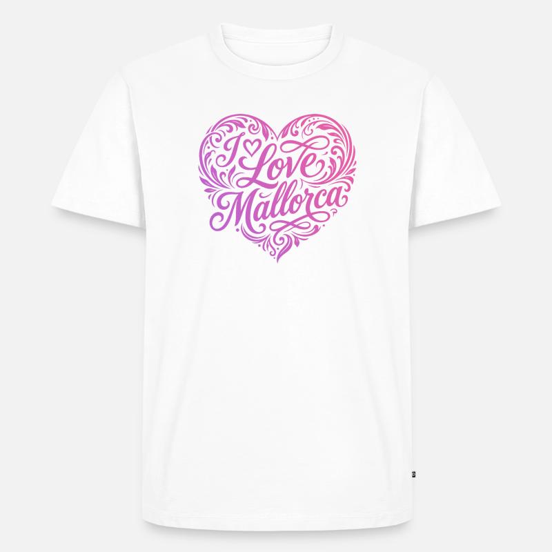 Ich Liebe Mallorca - Männer Premium Bio T-Shirt - Weiß