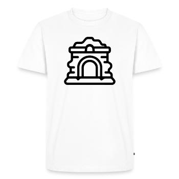 ruins - Men's Premium Organic T-Shirt - white - Front - Nico (187cm)