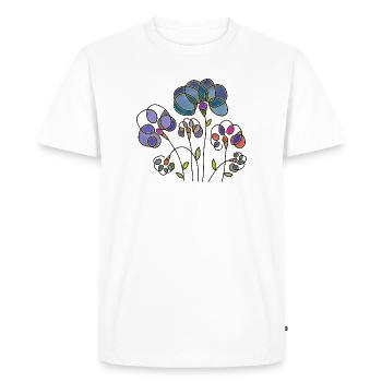 Fleur - T-shirt Premium bio Homme - blanc - Devant - Nico (187cm)