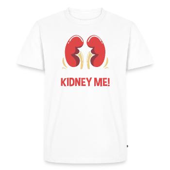 Don d’organes, transplantation de reins - T-shirt Premium bio Homme - blanc - Devant - Nico (187cm)