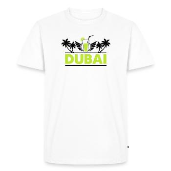 Dubai Lime Drink Neon Logo - Men's Premium Organic T-Shirt - white - Front - Nico (187cm)