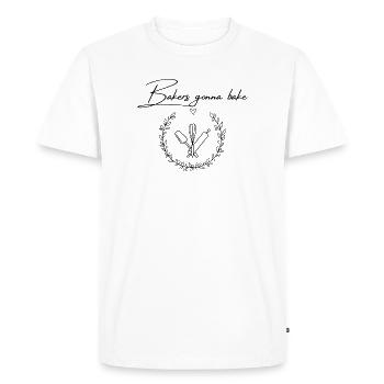 Baker's going to Bake - Men's Premium Organic T-Shirt - white - Front - Nico (187cm)