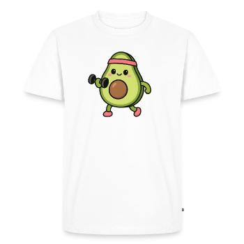 Avocat à la salle de sport - T-shirt Premium bio Homme - blanc - Devant - Nico (187cm)