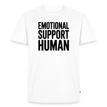Soutien émotionnel humain - T-shirt Premium bio Homme - blanc - Devant - Nico (187cm)