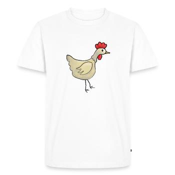 Poule Poule Poule Enfants - T-shirt Premium bio Homme - blanc - Devant - Nico (187cm)