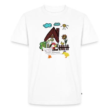 Farm Chicken Chick Chickens Kids - Men's Premium Organic T-Shirt - white - Front - Nico (187cm)