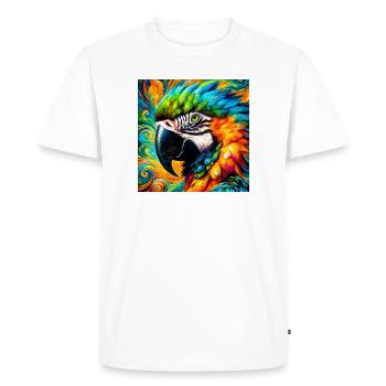 parrot - Men's Premium Organic T-Shirt - white - Front - Nico (187cm)