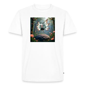 Libellule fée dans la forêt florale - T-shirt Premium bio Homme - blanc - Devant - Nico (187cm)