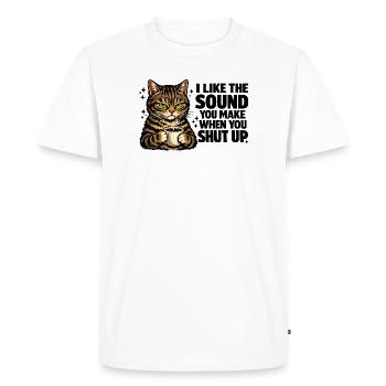 Coffee Cats dans le style Noir - Cadeau Morning Muff - T-shirt Premium bio Homme - blanc - Devant - Nico (187cm)