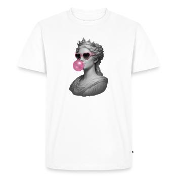 Héra avec du chewing-gum et des lunettes de soleil - T-shirt Premium bio Homme - blanc - Devant - Nico (187cm)