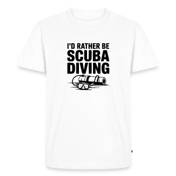 I'd Rather Be Scuba Diving - Men's Premium Organic T-Shirt - white - Front - Nico (187cm)
