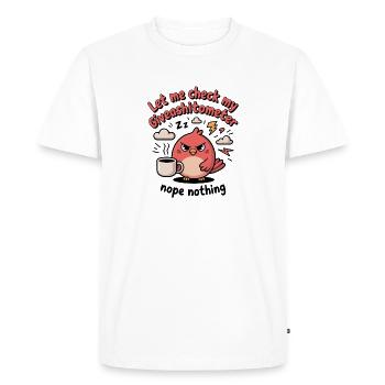 Laisse-moi vérifier mon appareil de récupération non rien - T-shirt Premium bio Homme - blanc - Devant - Nico (187cm)