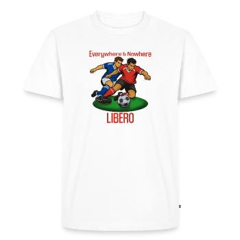 Ball Duel Libero: Everywhere & Nowhere - Men's Premium Organic T-Shirt - white - Front - Nico (187cm)