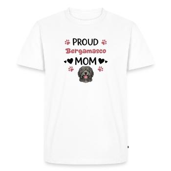 Fière mère bergamasco, chien berger bergamo - T-shirt Premium bio Homme - blanc - Devant - Nico (187cm)
