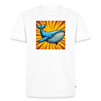 whale - Men's Premium Organic T-Shirt - white - Front - Nico (187cm)