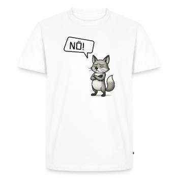 Nope! Fuchs – Clever stubborn person says no - Men's Premium Organic T-Shirt - white - Front - Nico (187cm)