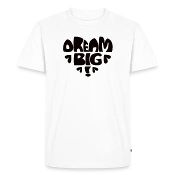 Rêvez grand ! - noir - T-shirt Premium bio Homme - blanc - Devant - Nico (187cm)