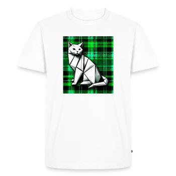 cat - Men's Premium Organic T-Shirt - white - Front - Nico (187cm)