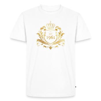 65. Geburtstag Semper Verum - Fondé en 05/1961 - T-shirt Premium bio Homme - blanc - Devant - Nico (187cm)