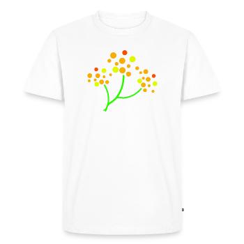 Neon Dotted Tree Burst - Men's Premium Organic T-Shirt - white - Front - Nico (187cm)