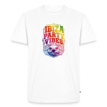Ambiances colorées de la fête à Ibiza - T-shirt Premium bio Homme - blanc - Devant - Nico (187cm)