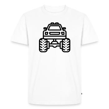 monster truck - T-shirt Premium bio Homme - blanc - Devant - Nico (187cm)