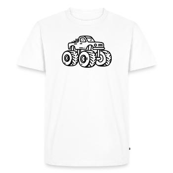 monster truck - T-shirt Premium bio Homme - blanc - Devant - Nico (187cm)