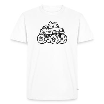 monster truck - T-shirt Premium bio Homme - blanc - Devant - Nico (187cm)