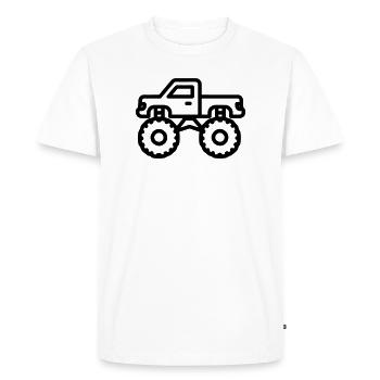 monster truck - T-shirt Premium bio Homme - blanc - Devant - Nico (187cm)