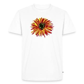 Jardin de fleurs Jardinier amateur Flore Nature - T-shirt Premium bio Homme - blanc - Devant - Nico (187cm)