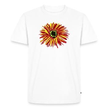 Fleurs Fleurs Fleurs - T-shirt Premium bio Homme - blanc - Devant - Nico (187cm)