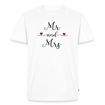 M. et Mme - T-shirt Premium bio Homme - blanc - Devant - Nico (187cm)