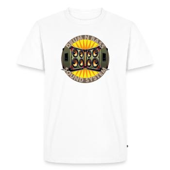 Drum And Bass Sound System Logo - Men's Premium Organic T-Shirt - white - Front - Nico (187cm)