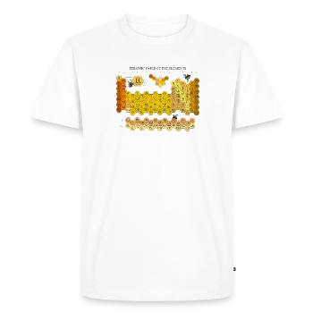 Periodic Table Of The Elements Honeycomb With Bees - Men's Premium Organic T-Shirt - white - Front - Nico (187cm)