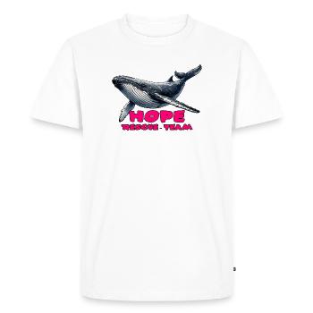 Hope Rescue Team Whale - Men's Premium Organic T-Shirt - white - Front - Nico (187cm)