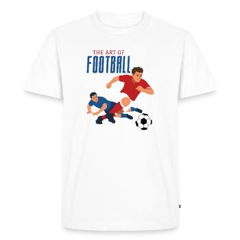 L’art du football, le dribble - T-shirt Premium bio Homme - blanc - Devant - Nico (187cm)
