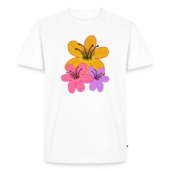 Sun Flowers Garden Flower Flora - Men's Premium Organic T-Shirt - white - Front - Nico (187cm)