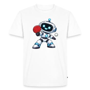 Robot Table Tennis - Men's Premium Organic T-Shirt - white - Front - Nico (187cm)