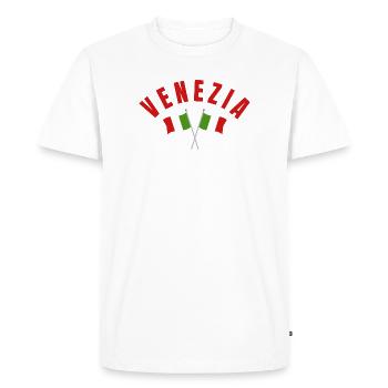 Venezia Italian Flags Emblem - Men's Premium Organic T-Shirt - white - Front - Nico (187cm)