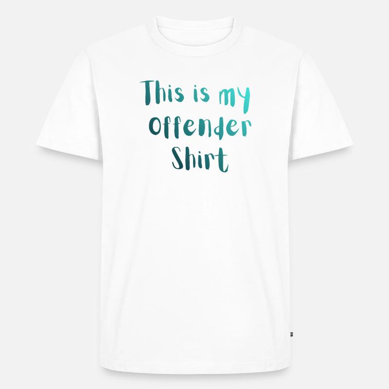Das ist mein Straftäter-Hemd - Männer Premium Bio T-Shirt - Weiß