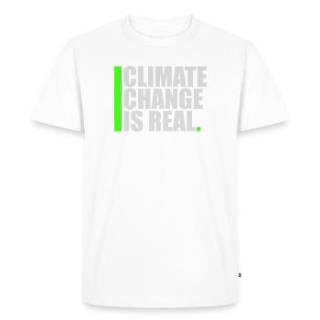 Climate Change Is Real Climate Change Science - Men's Premium Organic T-Shirt - white - Front - Nico (187cm)