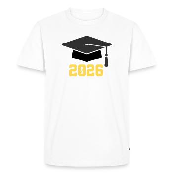 Doctoral Degree 2026 - Men's Premium Organic T-Shirt - white - Front - Nico (187cm)
