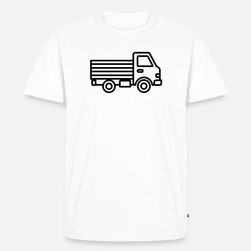Lkw - Männer Premium Bio T-Shirt - Weiß