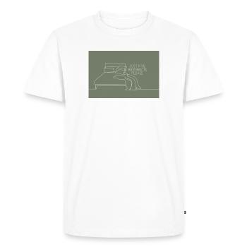 Il ne reste que 5 minutes d’humour de chambre - T-shirt Premium bio Homme - blanc - Devant - Nico (187cm)